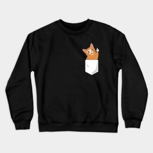 Yellow cat Crewneck Sweatshirt